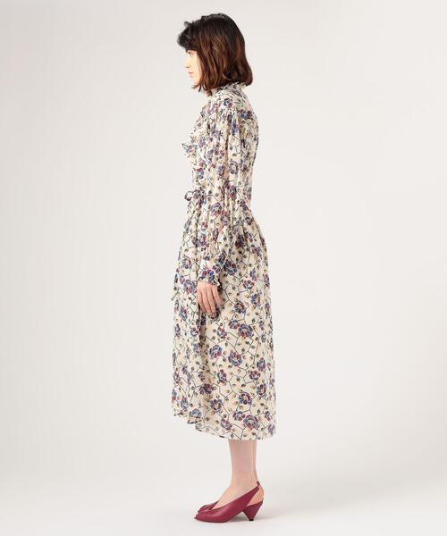 ISABEL MARANT（イザベルマラン）の「ISABEL MARANT ETOILE MAELYS コットン プリントロングワンピース（ワンピース・レディース・ホワイト系その他/ブルー系その他4・34/36）」の4枚目の写真