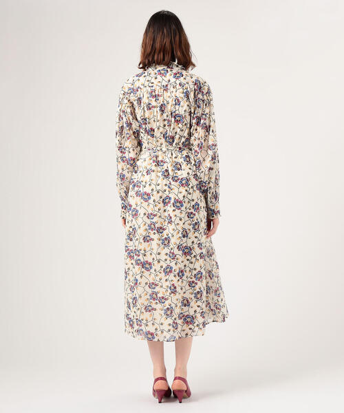 ISABEL MARANT（イザベルマラン）の「ISABEL MARANT ETOILE MAELYS コットン プリントロングワンピース（ワンピース・レディース・ホワイト系その他/ブルー系その他4・34/36）」の5枚目の写真