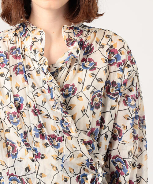 ISABEL MARANT（イザベルマラン）の「ISABEL MARANT ETOILE MAELYS コットン プリントロングワンピース（ワンピース・レディース・ホワイト系その他/ブルー系その他4・34/36）」の7枚目の写真