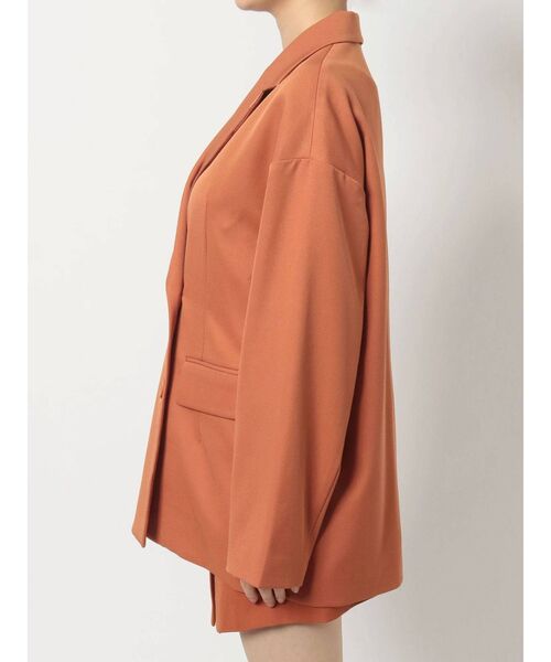 EVRIS（エヴリス）の「BASICルーズジャケット【セットアップ着用可能】（テーラードジャケット・レディース・ベージュ/オレンジ/グリーン・FREE）」の14枚目の写真