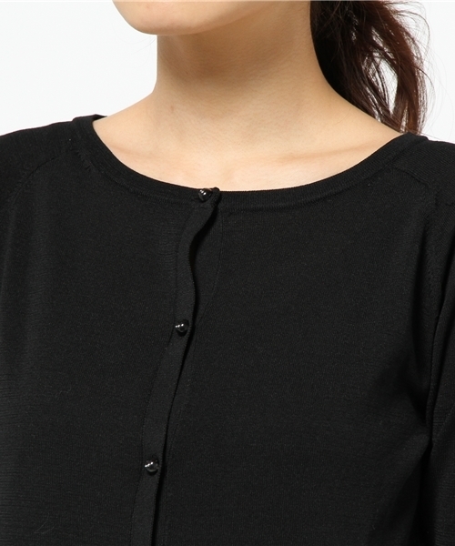 Tiara（ティアラ）の「【Ballerina】T/Cラグランカーディガン（カーディガン/ボレロ・レディース・オフホワイト/ブラック/ライトピンク・9）」の9枚目の写真