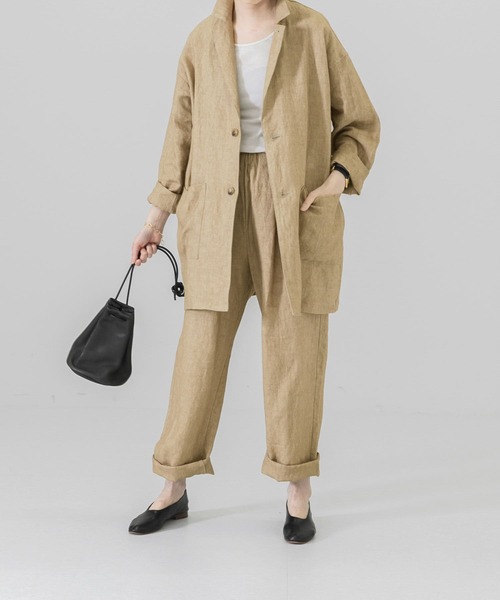 かぐれ リネンテーラードジャケット 美品 初コラボレーション 「北欧、暮らしの道具店」 × 「かぐれ