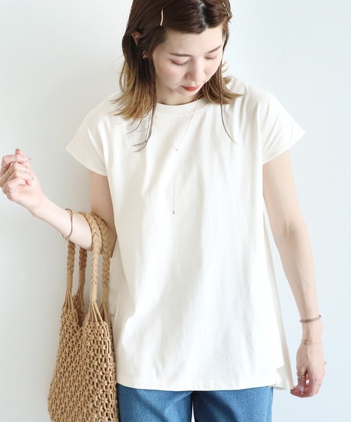 reca(レカ)の「バッグ切り替えフレアカットソー(Tシャツ/カットソー・レディース・グレイッシュベージュ/オフホワイト/モカ/ブラック・M)」の7枚目の写真
