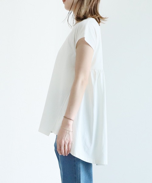 reca(レカ)の「バッグ切り替えフレアカットソー(Tシャツ/カットソー・レディース・グレイッシュベージュ/オフホワイト/モカ/ブラック・M)」の17枚目の写真