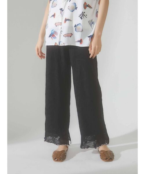 merry jenny（メリージェニー）の「シアーニットラメメロウパンツ（その他パンツ・レディース・ブラック/アイボリー・FREE）」の21枚目の写真