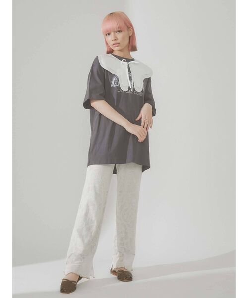 merry jenny（メリージェニー）の「シアーニットラメメロウパンツ（その他パンツ・レディース・ブラック/アイボリー・FREE）」の7枚目の写真