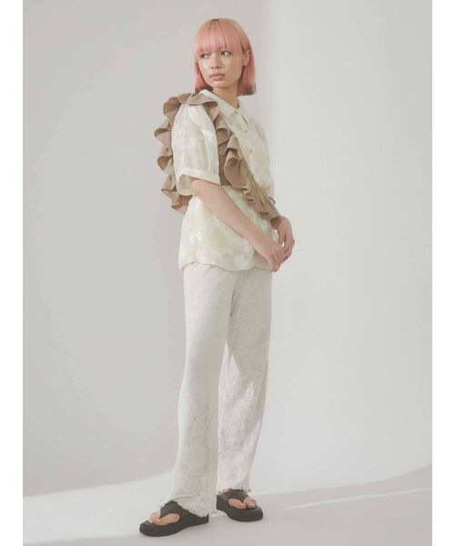 merry jenny（メリージェニー）の「シアーニットラメメロウパンツ（その他パンツ・レディース・ブラック/アイボリー・FREE）」の11枚目の写真