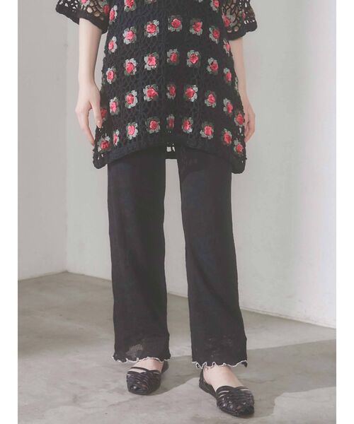 merry jenny（メリージェニー）の「シアーニットラメメロウパンツ（その他パンツ・レディース・ブラック/アイボリー・FREE）」の17枚目の写真