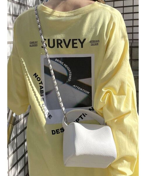 EMODA(エモダ)の「【WEB限定】チェーンショルダータイニーバッグ(ショルダーバッグ・レディース・ホワイト/ブラック/イエロー/グリーン・FREE)」の2枚目の写真