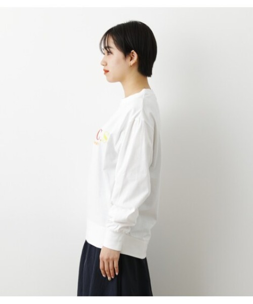 RODEO CROWNS WIDE BOWL(ロデオクラウンズワイドボウル)の「レインボーロゴ刺繍ロングTシャツ(Tシャツ/カットソー・レディース・ホワイト/ブラック/サックスブルー・FREE)」の7枚目の写真