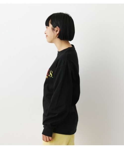 RODEO CROWNS WIDE BOWL(ロデオクラウンズワイドボウル)の「レインボーロゴ刺繍ロングTシャツ(Tシャツ/カットソー・レディース・ホワイト/ブラック/サックスブルー・FREE)」の15枚目の写真