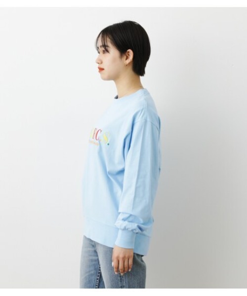 RODEO CROWNS WIDE BOWL(ロデオクラウンズワイドボウル)の「レインボーロゴ刺繍ロングTシャツ(Tシャツ/カットソー・レディース・ホワイト/ブラック/サックスブルー・FREE)」の4枚目の写真
