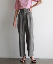 feepur | センタープレスワイドベルトカラーパンツ(スラックス)
