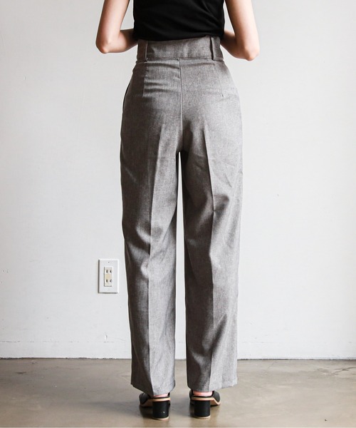 feepur（フェピュール）の「センタープレスワイドベルトカラーパンツ（スラックス・レディース・ブラック/グレー/グリーン系その他/ピンクベージュ/イエロー/アイボリー・MEDIUM/SMALL）」の20枚目の写真