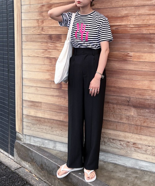 feepur（フェピュール）の「センタープレスワイドベルトカラーパンツ（スラックス・レディース・ブラック/グレー/グリーン系その他/ピンクベージュ/イエロー/アイボリー・MEDIUM/SMALL）」の22枚目の写真