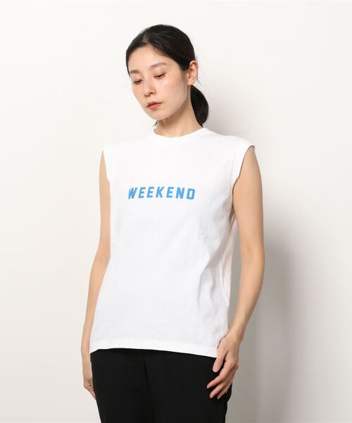 FUNG(ファング)の「FUNG/ファング Sleeveless T weekend スリーブレスティー ”ウィークエンド”(タンクトップ・レディース・ホワイト・SMALL)」の4枚目の写真