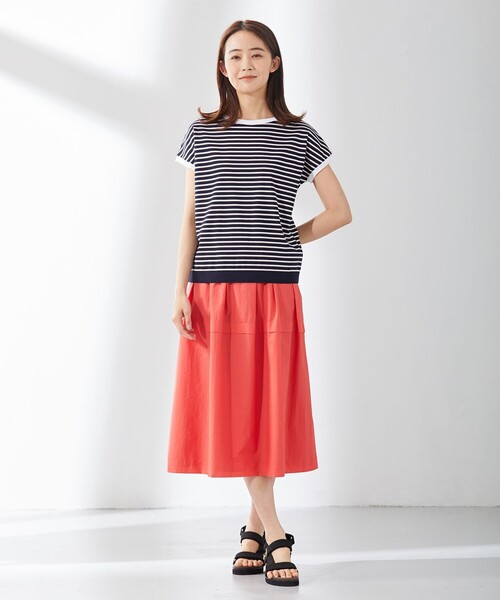 J.PRESS Ladies(J.プレス レディス)の「フライスボーダー カットソー(Tシャツ/カットソー・レディース・ベージュ系1/ネイビー系1/ホワイト系1・SMALL)」の5枚目の写真