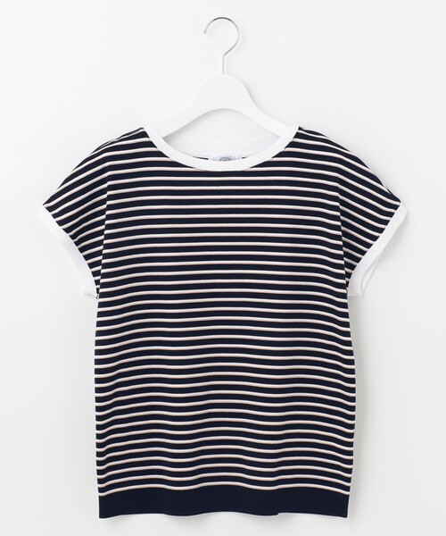 J.PRESS Ladies(J.プレス レディス)の「フライスボーダー カットソー(Tシャツ/カットソー・レディース・ベージュ系1/ネイビー系1/ホワイト系1・SMALL)」の8枚目の写真