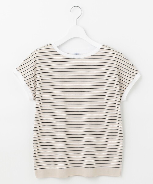 J.PRESS Ladies(J.プレス レディス)の「フライスボーダー カットソー(Tシャツ/カットソー・レディース・ベージュ系1/ネイビー系1/ホワイト系1・SMALL)」の9枚目の写真