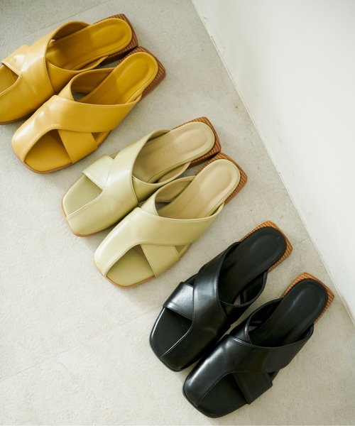 FREE'S MART（フリーズマート）の「◇アッパークロスカバーサンダル（サンダル・レディース・ブラック/イエロー/ライトグリーン・SMALL/MEDIUM）」の9枚目の写真