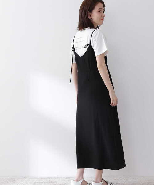 N.（N. Natural Beauty Basic）（エヌエヌナチュラルビューティーベーシック）の「◆前後２ｗａｙシャーリングキャミワンピース（ワンピース・レディース・ブラック/ブラウン/イエロー・MEDIUM）」の21枚目の写真