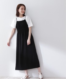 N.（N. Natural Beauty Basic） | ◆前後２ｗａｙシャーリングキャミワンピース(ワンピース)