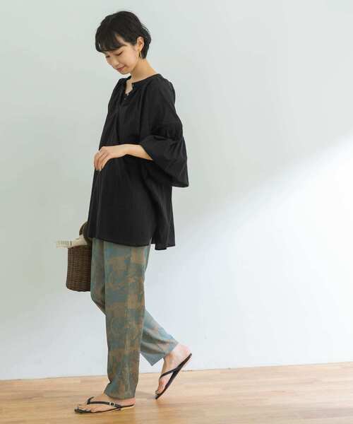 URBAN RESEARCH（アーバンリサーチ）の「リーフJQイージーパンツ（その他パンツ・レディース・グレー系その他/ネイビー・38/36）」の9枚目の写真