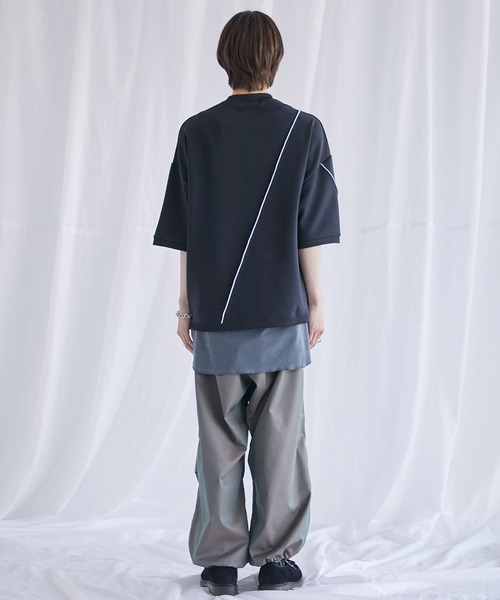 PUBLIC TOKYO（パブリックトウキョウ）の「〈ユニセックス〉メローダンボールルーズTEE（Tシャツ/カットソー・メンズ・ブラック/ベージュ/ミント/ネイビー/ホワイト/グリーン/ダークグレー・2/1）」の22枚目の写真