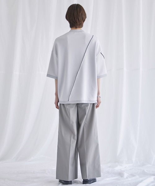 PUBLIC TOKYO（パブリックトウキョウ）の「〈ユニセックス〉メローダンボールルーズTEE（Tシャツ/カットソー・メンズ・ブラック/ベージュ/ミント/ネイビー/ホワイト/グリーン/ダークグレー・2/1）」の10枚目の写真