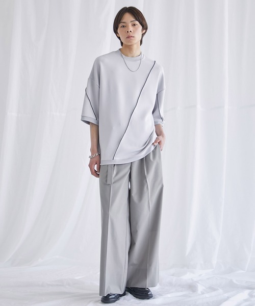 PUBLIC TOKYO（パブリックトウキョウ）の「〈ユニセックス〉メローダンボールルーズTEE（Tシャツ/カットソー・メンズ・ブラック/ベージュ/ミント/ネイビー/ホワイト/グリーン/ダークグレー・2/1）」の19枚目の写真