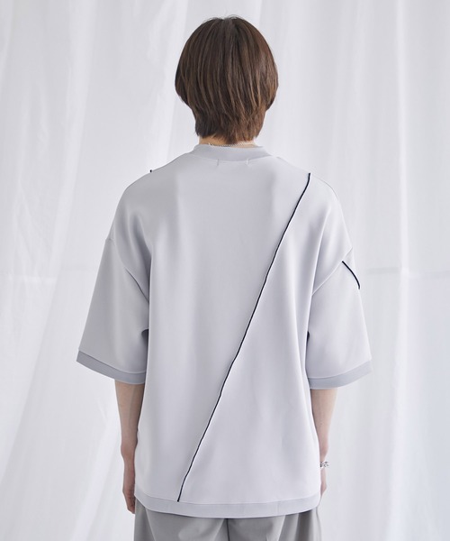 PUBLIC TOKYO（パブリックトウキョウ）の「〈ユニセックス〉メローダンボールルーズTEE（Tシャツ/カットソー・メンズ・ブラック/ベージュ/ミント/ネイビー/ホワイト/グリーン/ダークグレー・2/1）」の13枚目の写真