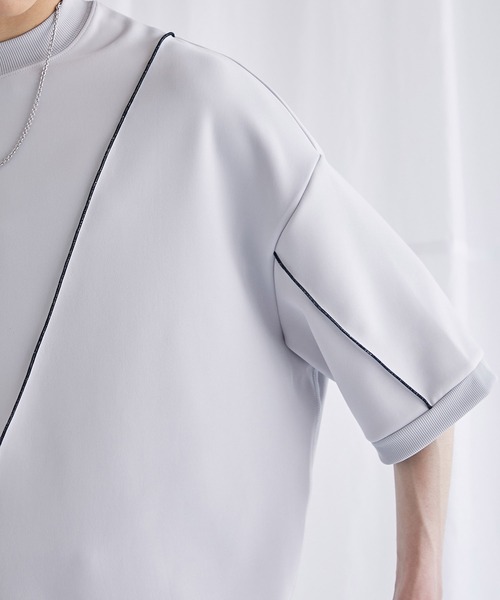 PUBLIC TOKYO（パブリックトウキョウ）の「〈ユニセックス〉メローダンボールルーズTEE（Tシャツ/カットソー・メンズ・ブラック/ベージュ/ミント/ネイビー/ホワイト/グリーン/ダークグレー・2/1）」の16枚目の写真