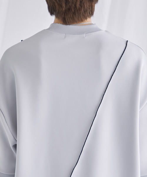 PUBLIC TOKYO（パブリックトウキョウ）の「〈ユニセックス〉メローダンボールルーズTEE（Tシャツ/カットソー・メンズ・ブラック/ベージュ/ミント/ネイビー/ホワイト/グリーン/ダークグレー・2/1）」の18枚目の写真