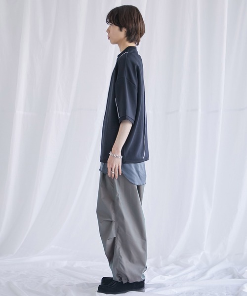 PUBLIC TOKYO（パブリックトウキョウ）の「〈ユニセックス〉メローダンボールルーズTEE（Tシャツ/カットソー・メンズ・ブラック/ベージュ/ミント/ネイビー/ホワイト/グリーン/ダークグレー・2/1）」の21枚目の写真