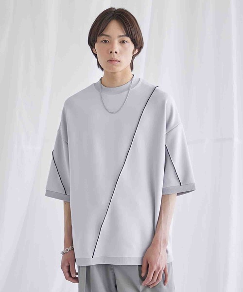 PUBLIC TOKYO（パブリックトウキョウ）の「〈ユニセックス〉メローダンボールルーズTEE（Tシャツ/カットソー・メンズ・ブラック/ベージュ/ミント/ネイビー/ホワイト/グリーン/ダークグレー・2/1）」の11枚目の写真