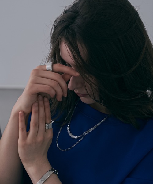 shiki tokyo（シキトウキョウ）の「Double Chain Pearl Neckless / ダブルチェーンパールネックレス（ネックレス・メンズ・シルバー・FREE）」の6枚目の写真