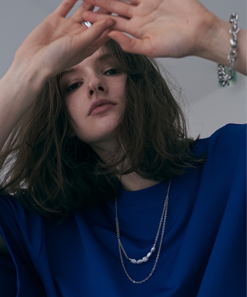 shiki tokyo（シキトウキョウ）の「Double Chain Pearl Neckless / ダブルチェーンパールネックレス（ネックレス・メンズ・シルバー・FREE）」の10枚目の写真