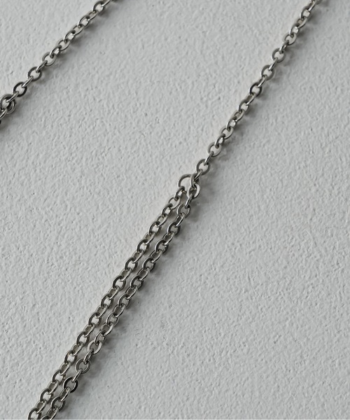 shiki tokyo（シキトウキョウ）の「Double Chain Pearl Neckless / ダブルチェーンパールネックレス（ネックレス・メンズ・シルバー・FREE）」の5枚目の写真