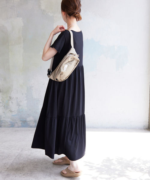 SLOBE IENA(スローブイエナ)の「ハイツイスト天竺ティアードワンピース(ワンピース・レディース・グリーン/ブルー系その他/ブラック/ブラウン・FREE)」の8枚目の写真