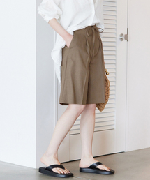 リネン混ツイルハーフパンツ