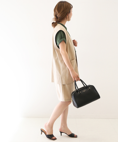 SLOBE IENA（スローブイエナ）の「リネン混ツイルハーフパンツ（その他パンツ・レディース・ベージュ/カーキ・38/36）」の7枚目の写真