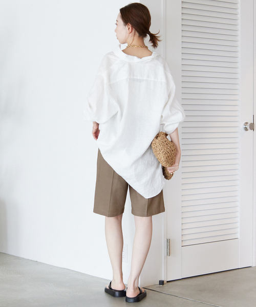 セール】リネン混ツイルハーフパンツ（その他パンツ）｜SLOBE