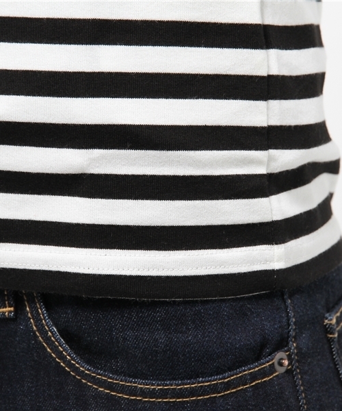 marimekko（マリメッコ）の「marimekko / ＜Women's＞lyhythihaボーダーTシャツ（Tシャツ/カットソー・レディース・ブラック/ブルー・X-SMALL）」の6枚目の写真