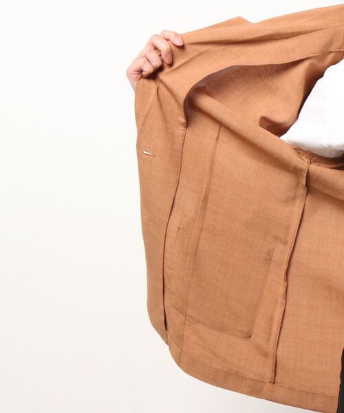 Te chichi TERRASSE（テチチテラス）の「半袖テーラードジャケット（セットアップ可）（テーラードジャケット・レディース・ブラック/ベージュ/キャメル・ﾌﾘ-）」の6枚目の写真