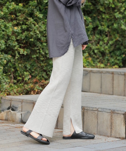 CIAOPANIC TYPY（チャオパニックティピー）の「カラーメランジニットパンツ（その他パンツ・レディース・グレイッシュベージュ/ピンク/ブルー・ONE SIZE）」の8枚目の写真