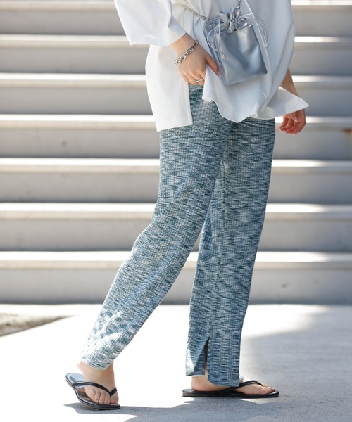 CIAOPANIC TYPY（チャオパニックティピー）の「カラーメランジニットパンツ（その他パンツ・レディース・グレイッシュベージュ/ピンク/ブルー・ONE SIZE）」の16枚目の写真