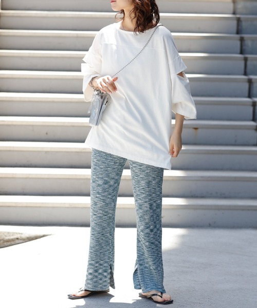 CIAOPANIC TYPY（チャオパニックティピー）の「カラーメランジニットパンツ（その他パンツ・レディース・グレイッシュベージュ/ピンク/ブルー・ONE SIZE）」の18枚目の写真