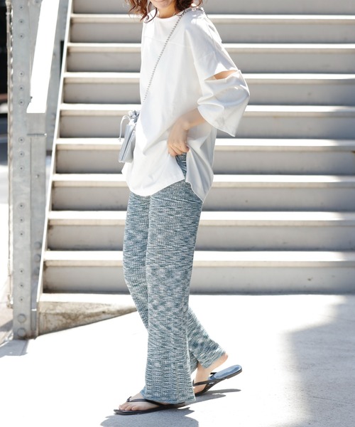 CIAOPANIC TYPY（チャオパニックティピー）の「カラーメランジニットパンツ（その他パンツ・レディース・グレイッシュベージュ/ピンク/ブルー・ONE SIZE）」の19枚目の写真