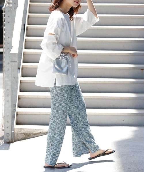 CIAOPANIC TYPY（チャオパニックティピー）の「カラーメランジニットパンツ（その他パンツ・レディース・グレイッシュベージュ/ピンク/ブルー・ONE SIZE）」の22枚目の写真