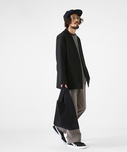 PORT BY ARK（ポートバイアーク）の「PORT BY ARK / ポートバイアーク：Shopping bag：PO09-B001-6[COR]（トートバッグ・メンズ・ブラック/ブラウン・FREE）」の13枚目の写真